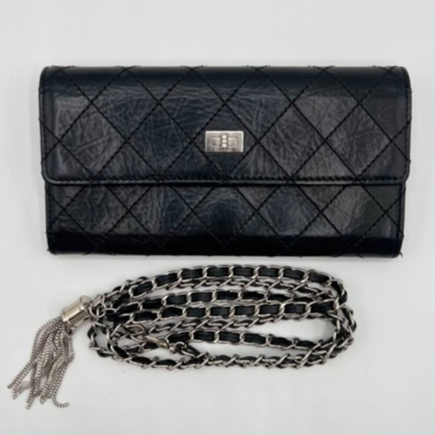 Chanel Black 2.55 Reissue Wallet
