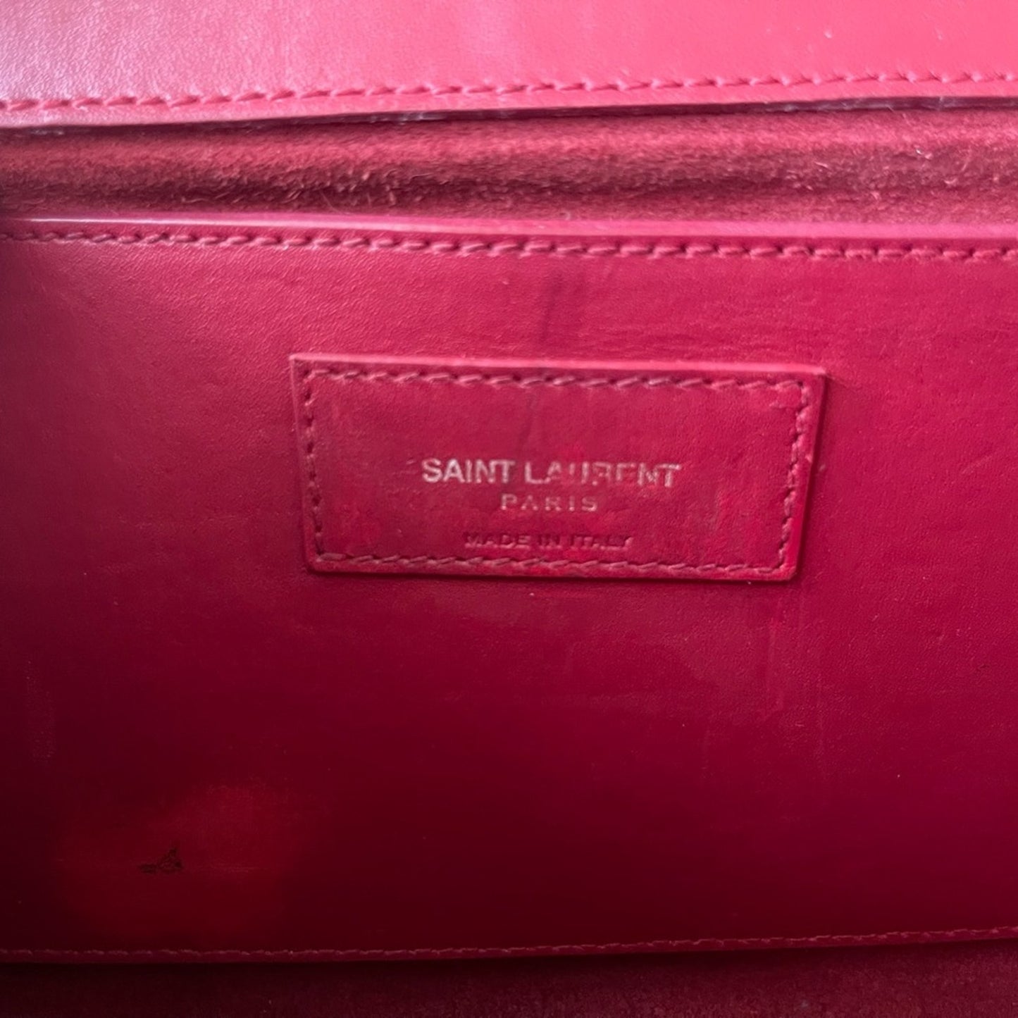 Authentic Yves Saint Laurent POMPOM KATE LEATHER CROSSBODY bag