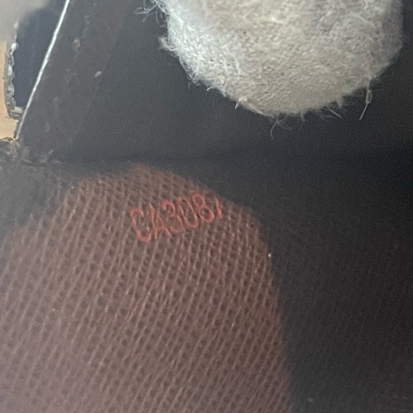 Authentic Louis Vuitton Damier Ebene Brown Sarah Wallet on Chain