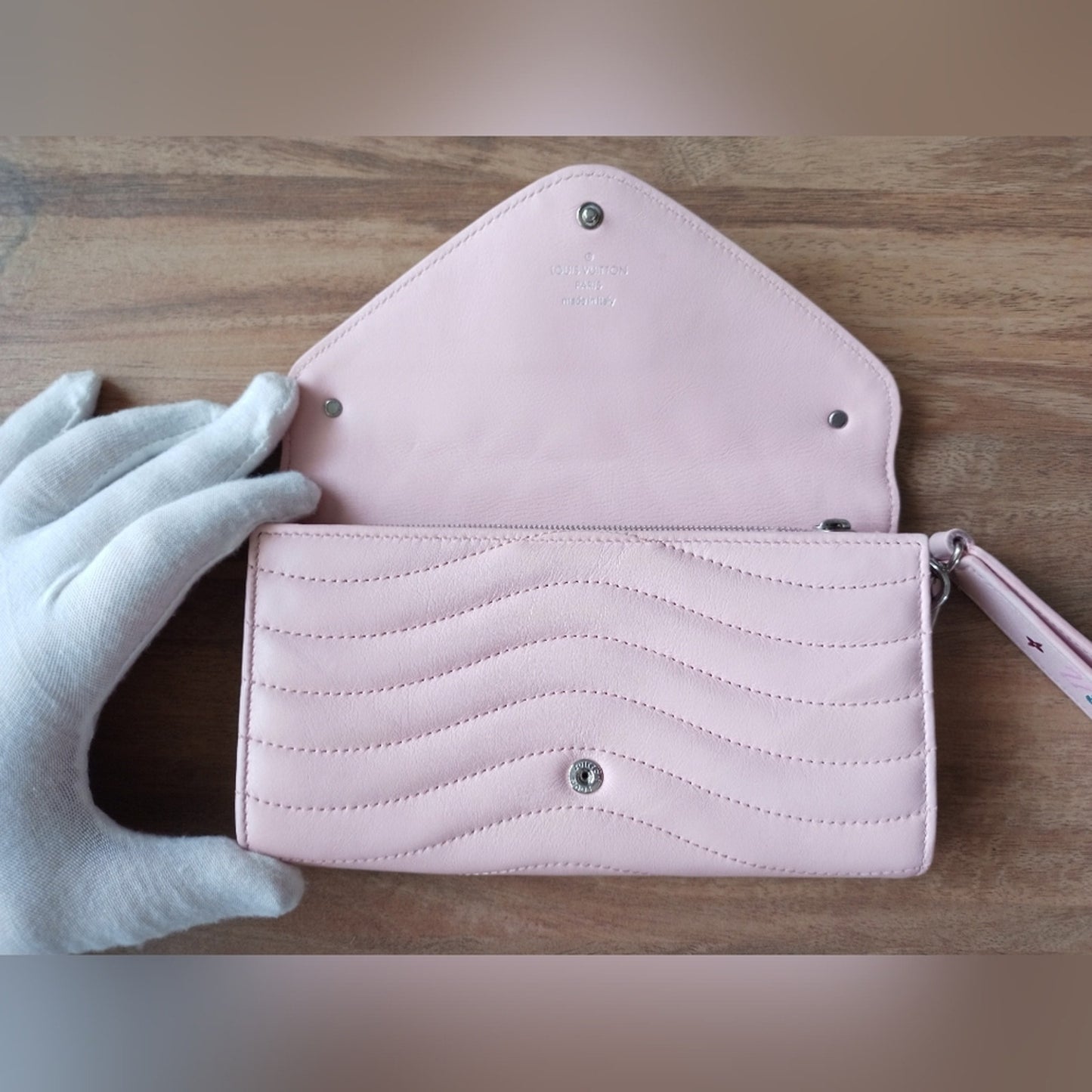 Authentic Louis Vuitton New Wave Pink Calfskin clutch