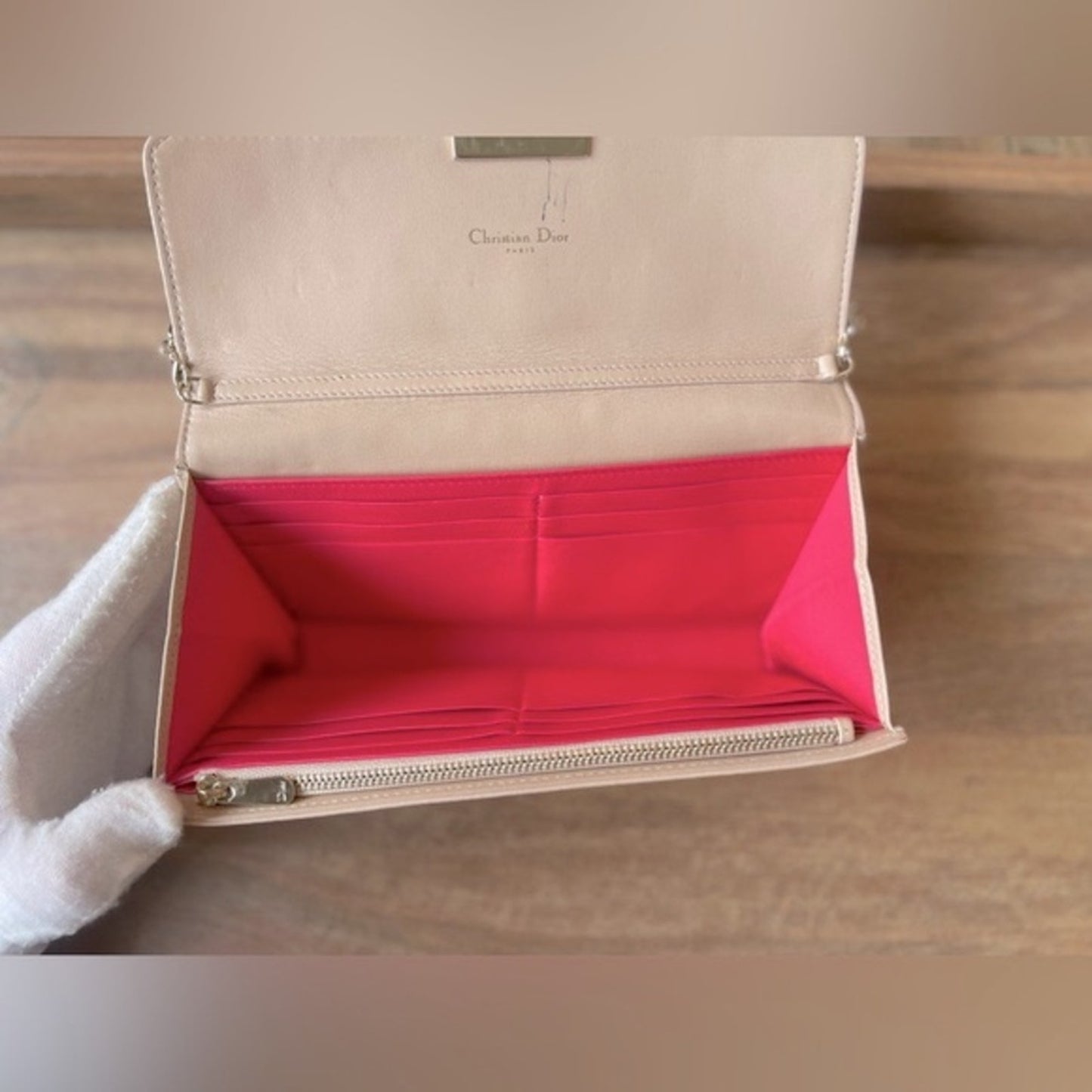 Authentic Christian Dior Cannage Miss Dior Promenade Wallet on Chain