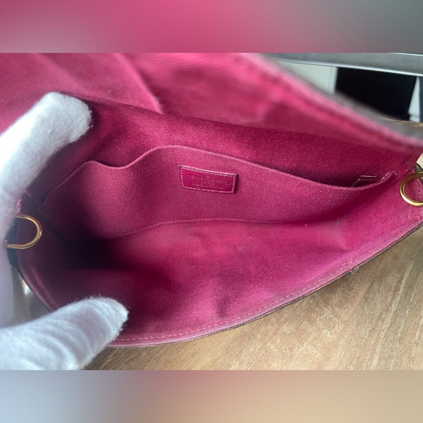 Authentic Louis Vuitton LV Monogram Felicie Pochette with Original Chain