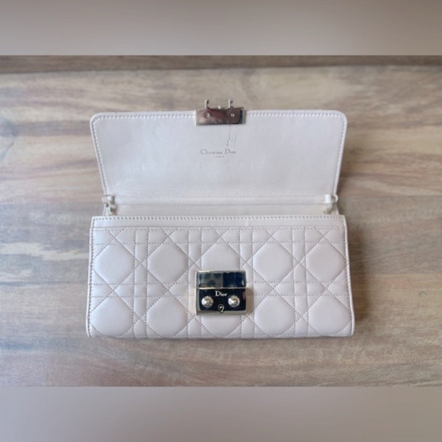 Authentic Christian Dior Cannage Miss Dior Promenade Wallet on Chain