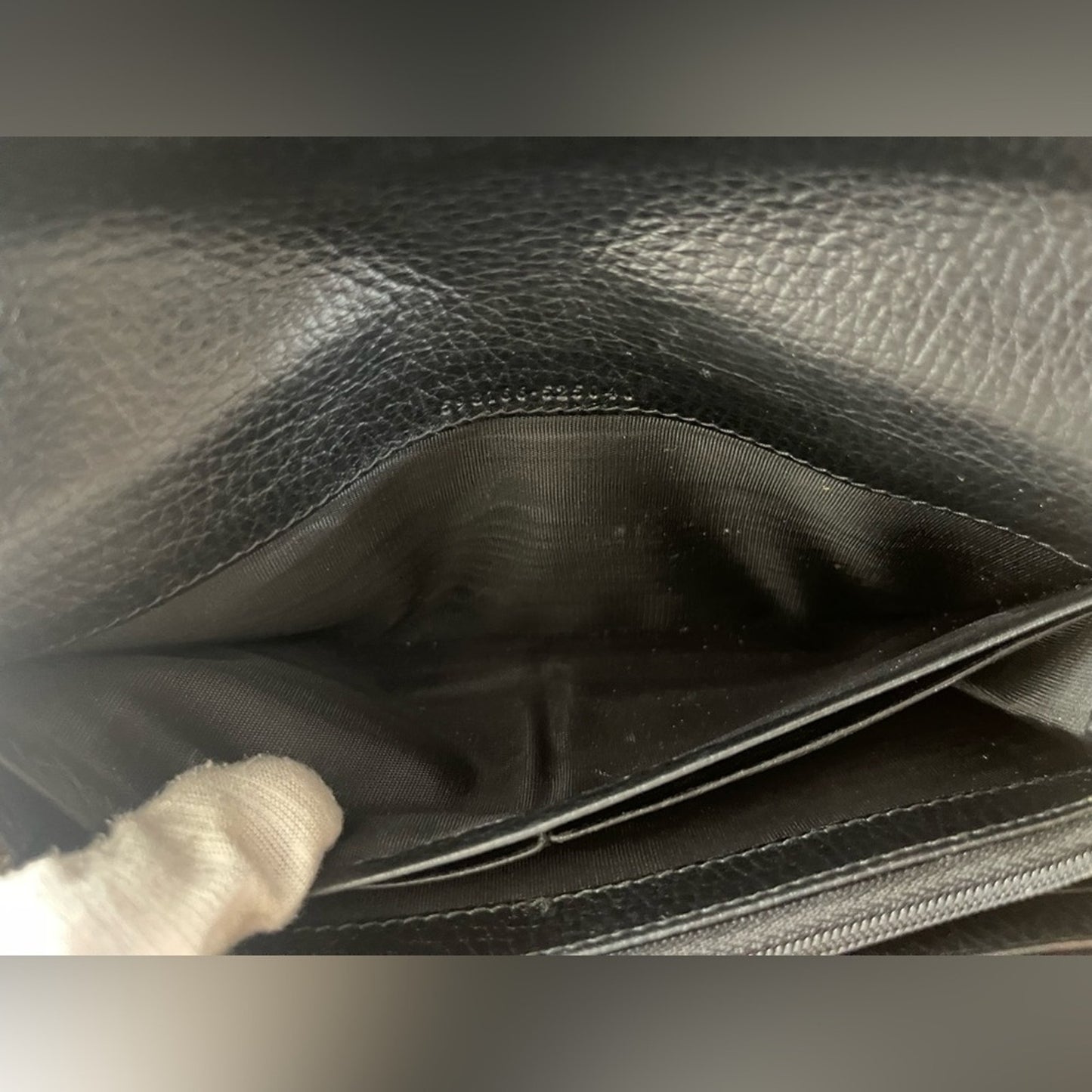 Authentic Gucci Marmont Black leather Wallet on Chain
