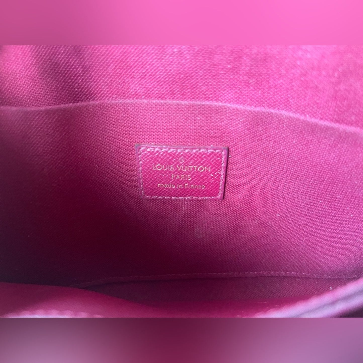Authentic Louis Vuitton LV Monogram Felicie Pochette with Original Chain