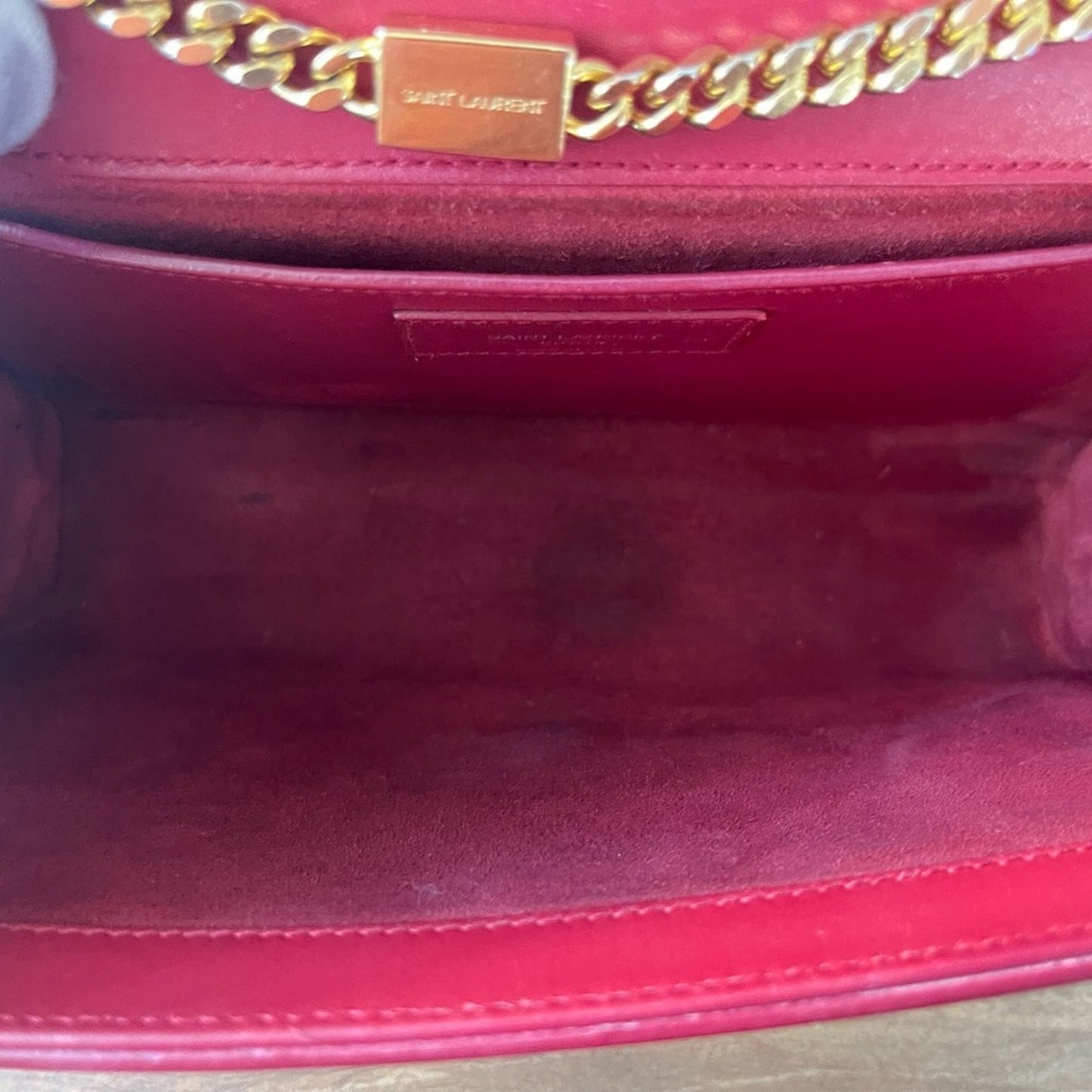 Authentic Yves Saint Laurent POMPOM KATE LEATHER CROSSBODY bag