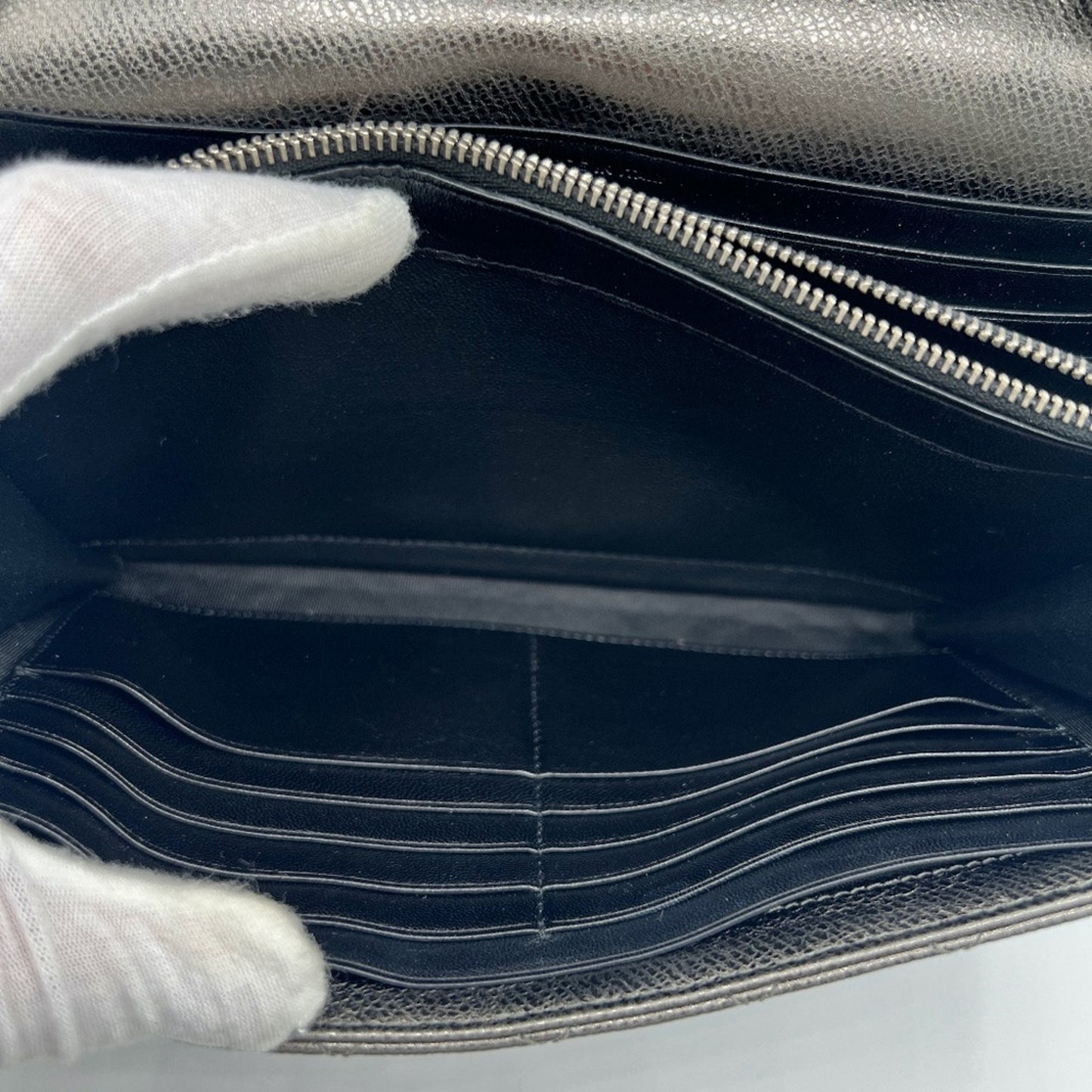 Authentic Yves Saint Laurent gunmetal college Crossbody bag