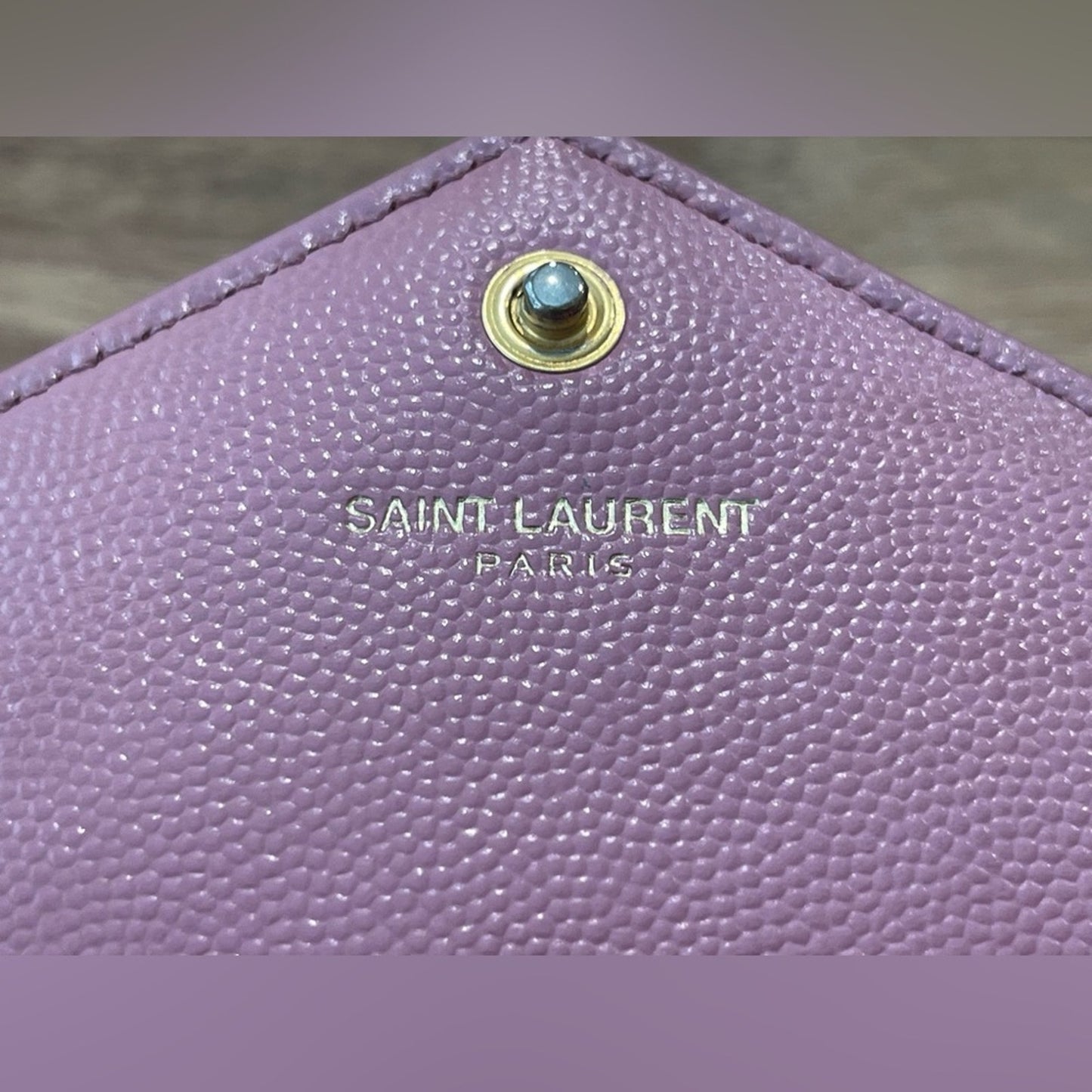 Authentic Yves Saint Laurent Pink Grain De Poudre Matelasse Chevron Crossbody