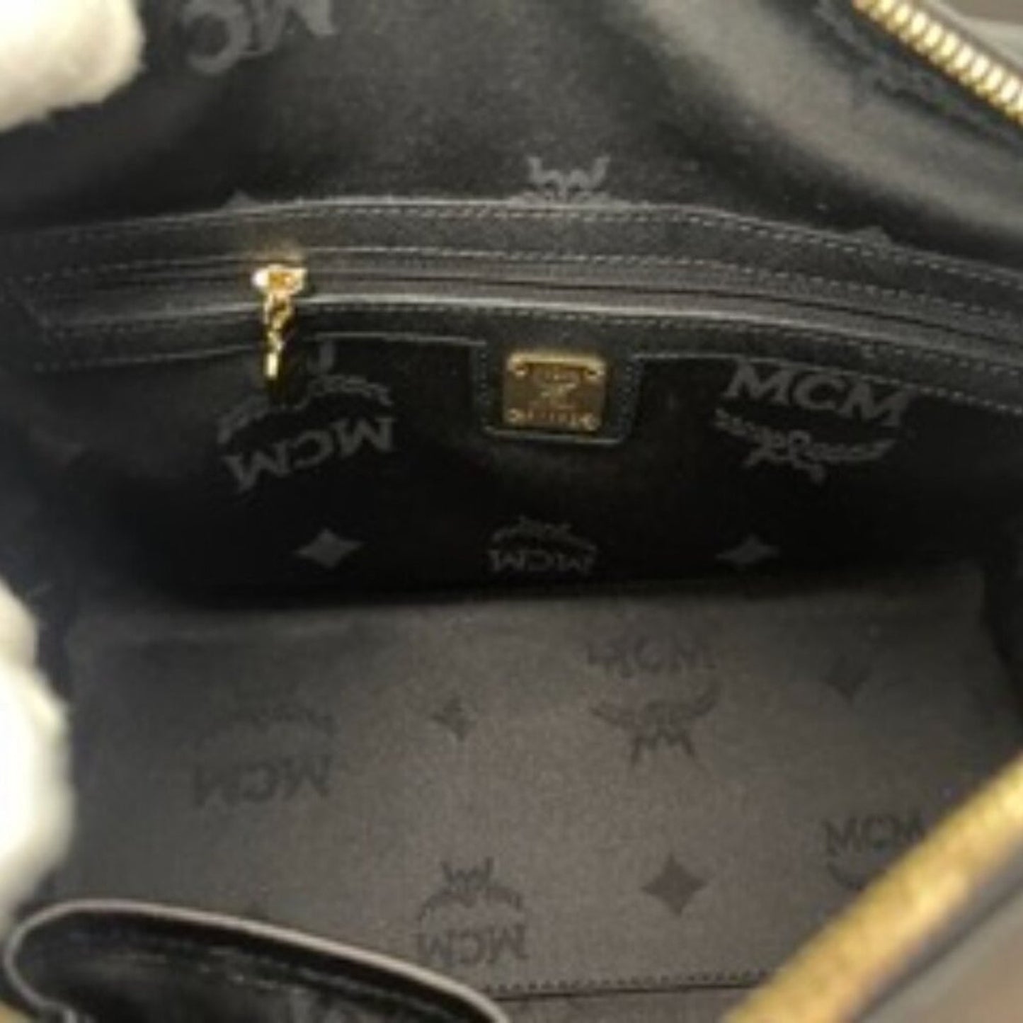 Authentic MCM black leather speedy bag