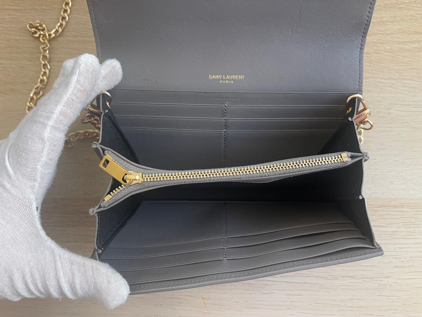 Yves Saint Laurent Kate Flap Wallet on Chain