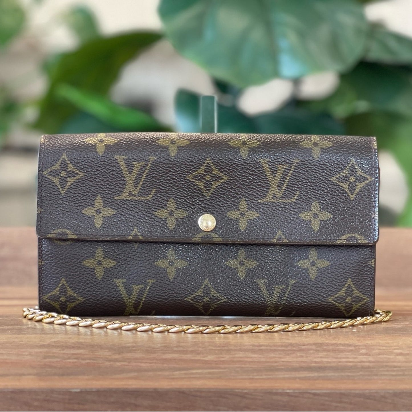 Authentic Louis Vuitton Monogram  Sarah Wallet on Chain