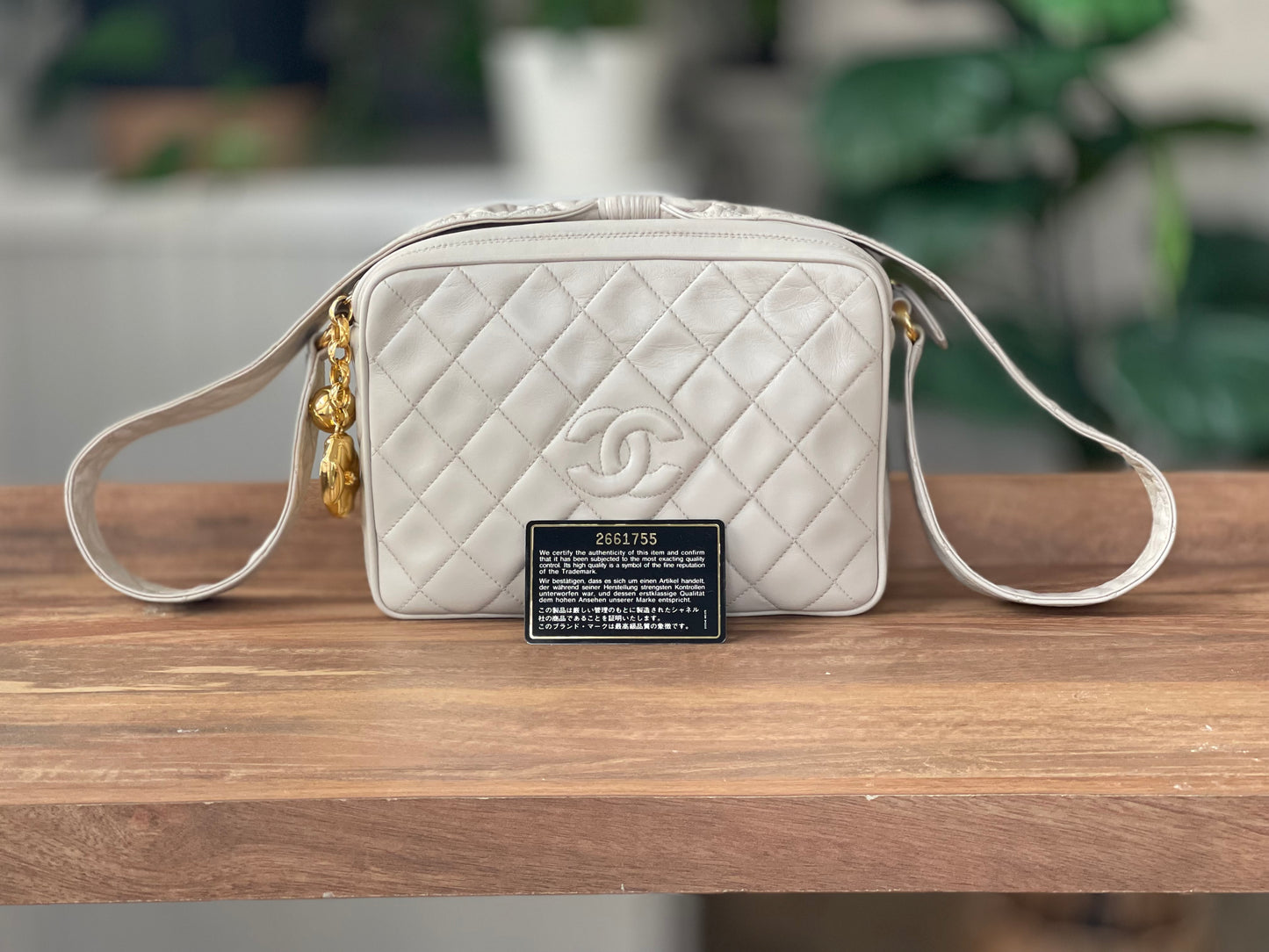 Chanel Matelasse Ivory 1990 Coco crush Crossbody bag