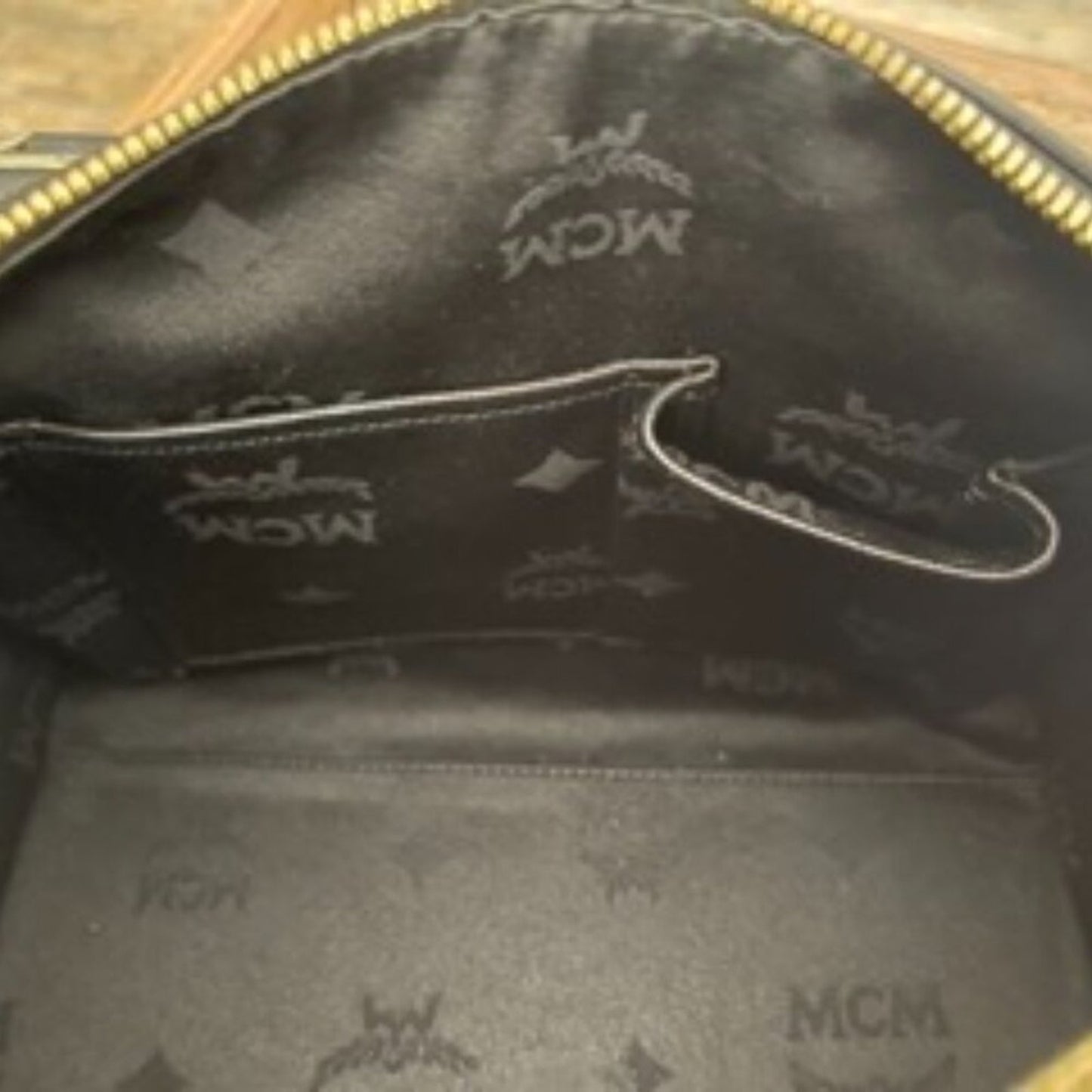 Authentic MCM black leather speedy bag