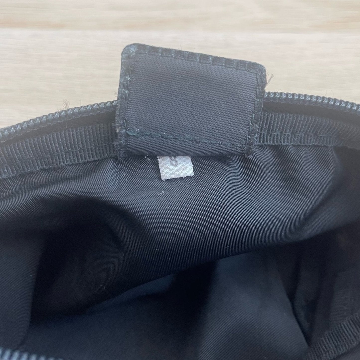 Authentic Prada Tessuto Black Nylon and leather Pochette