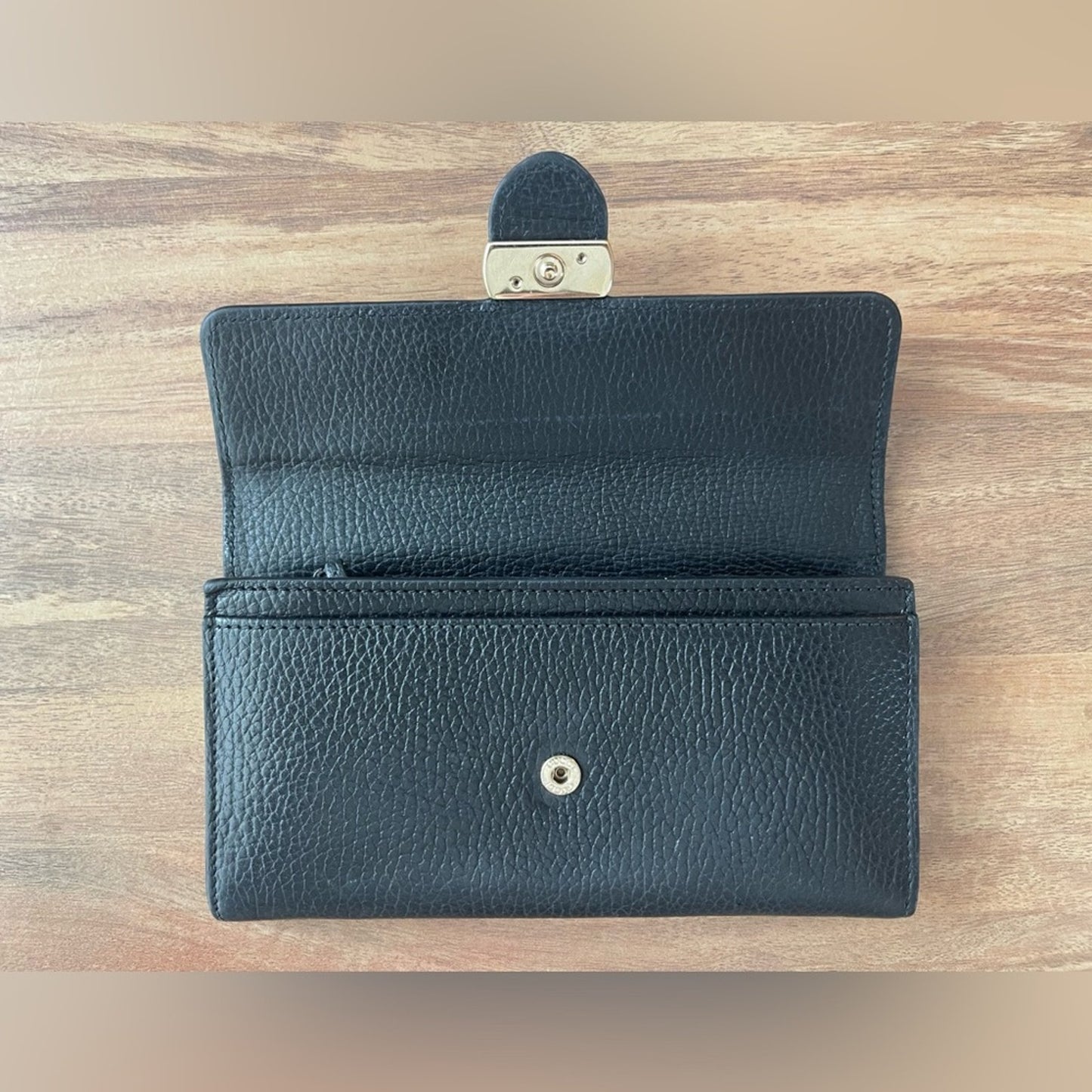 Authentic Gucci Marmont Black leather Wallet on Chain