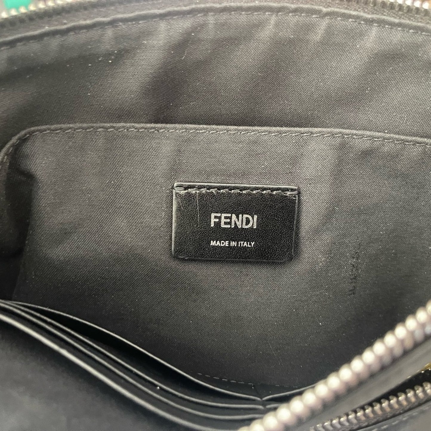 Authentic Fendi Zucca Messenger Clutch Bag on Chain