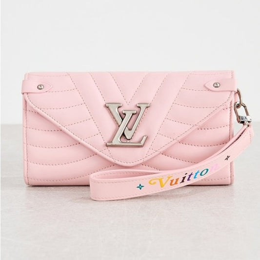 Authentic Louis Vuitton New Wave Pink Calfskin clutch