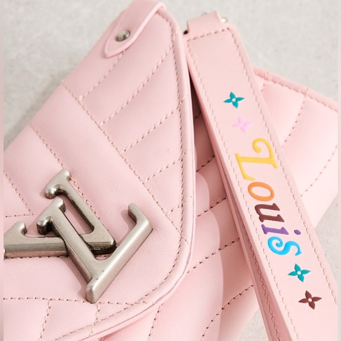 Authentic Louis Vuitton New Wave Pink Calfskin clutch
